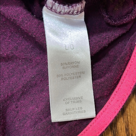 Purple Graphic Tee with Pink Trim - Picture 4 of 10